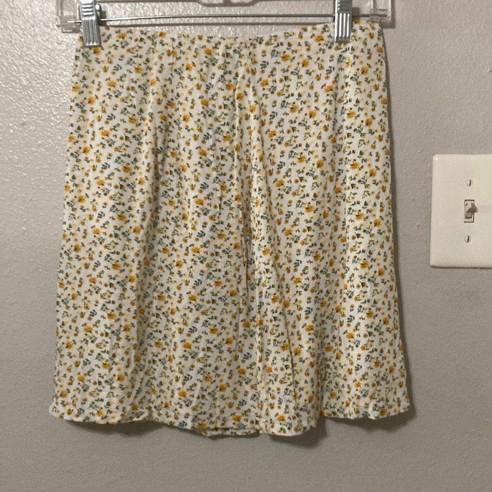 Yellow floral skirt